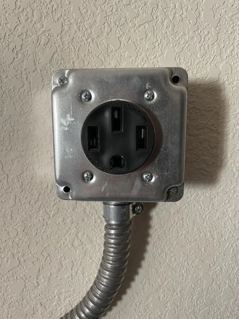 NEMA 14-50 outlet installed for Smart Home Electrical in Bowleys Quarters
